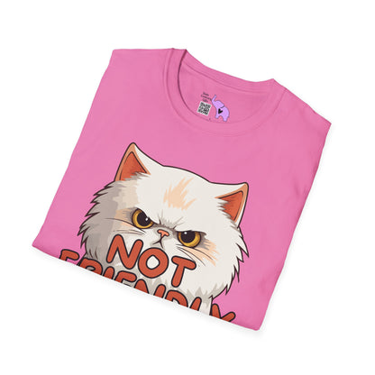 Not Friendly Do Not Touch Cat Adult T-shirt