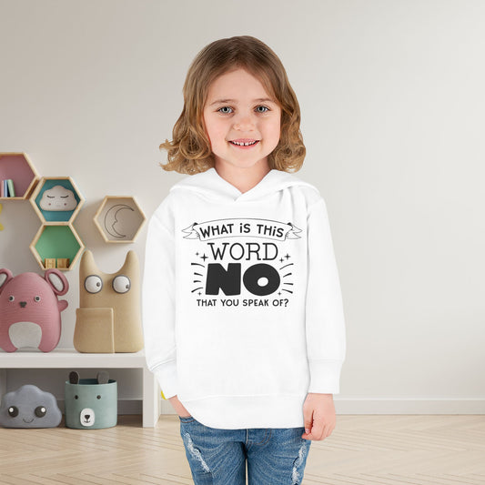 What Is This Word No That You Speak Of? Toddler Hoodie