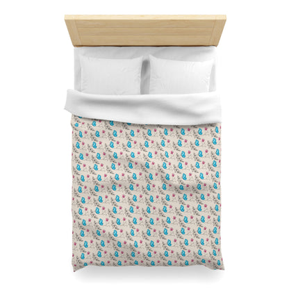 Butterfly Doodles Microfiber Duvet Cover