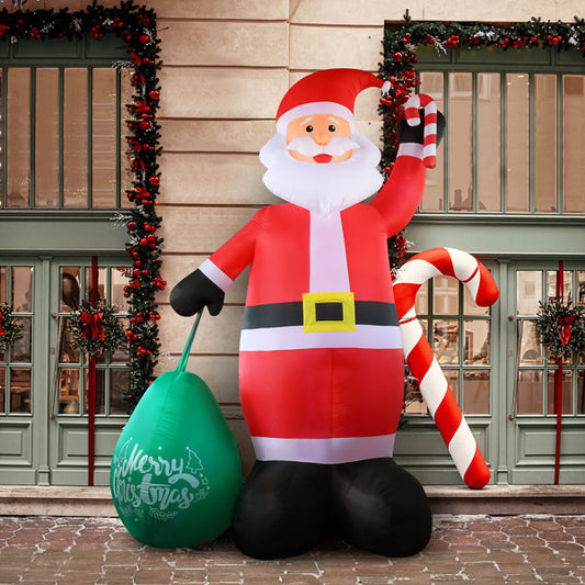 Giant Santa Claus with Gift Bag LED Inflatable