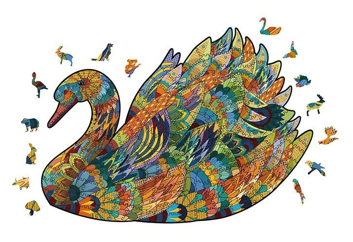 Colorful Swan Wooden Puzzle