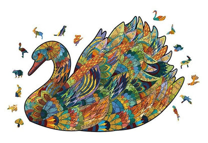 Colorful Swan Wooden Puzzle