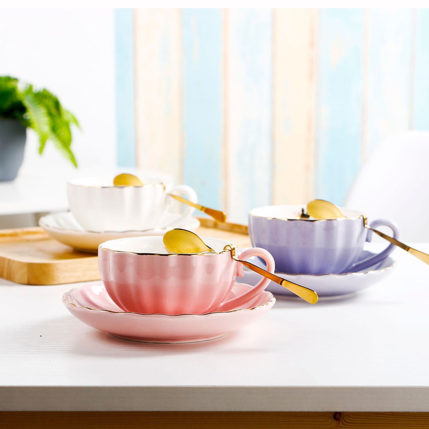 Ceramic Pumpkin Coffee/Tea Cup Set