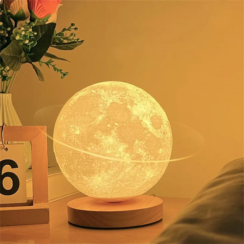 Levitating Moon Color-Changing Lamp Touch Control