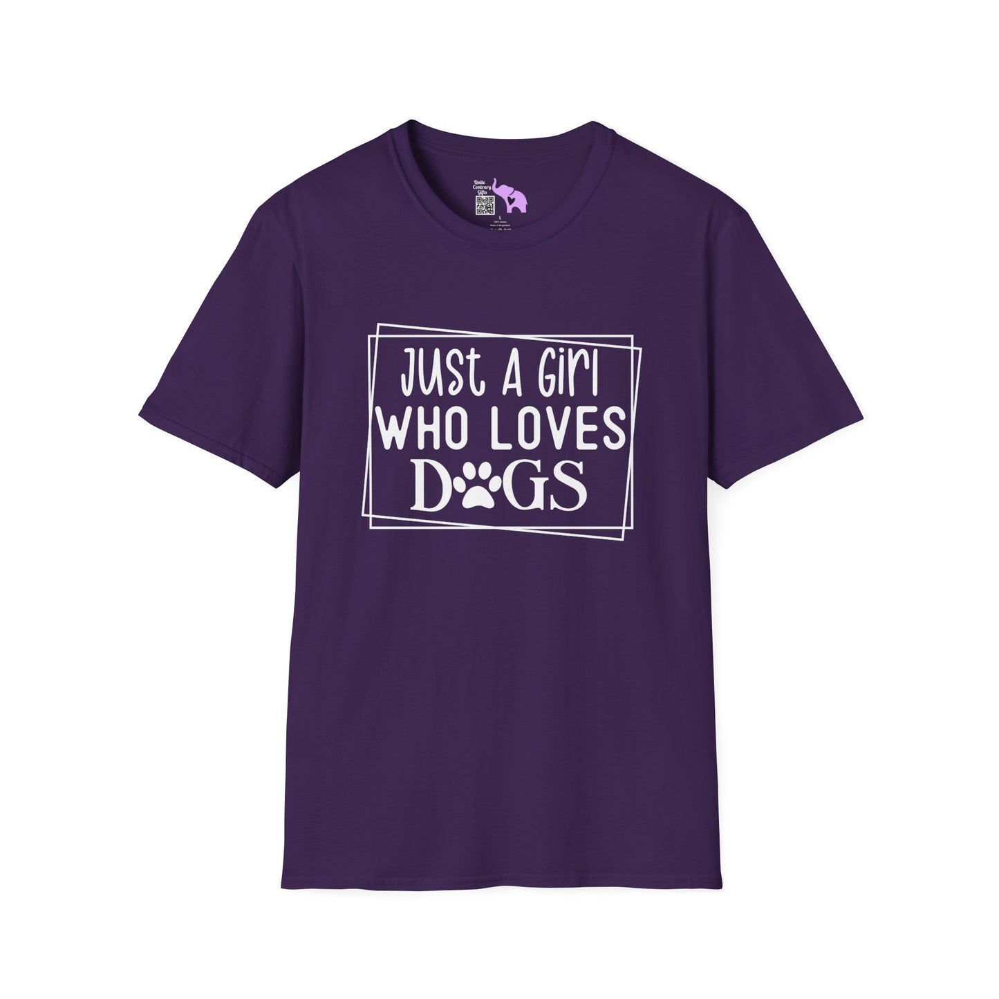 Just A Girl Who Loves Dogs Adult T-shirt