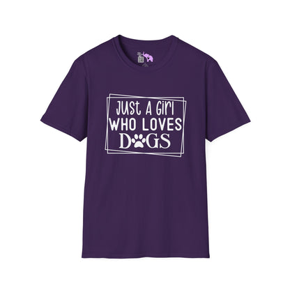 Just A Girl Who Loves Dogs Adult T-shirt