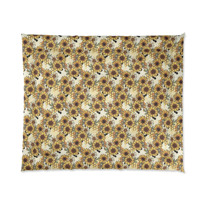 Honeycomb & Sunflowers Comforter