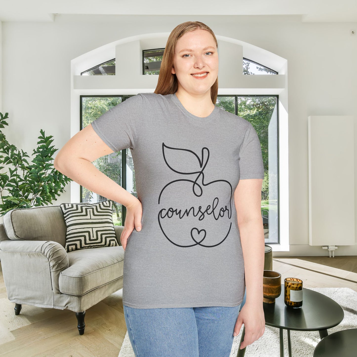 Counselor (w/Apple) Adult T-shirt