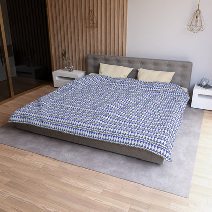 Sapphire Cairn Stripes Microfiber Duvet Cover