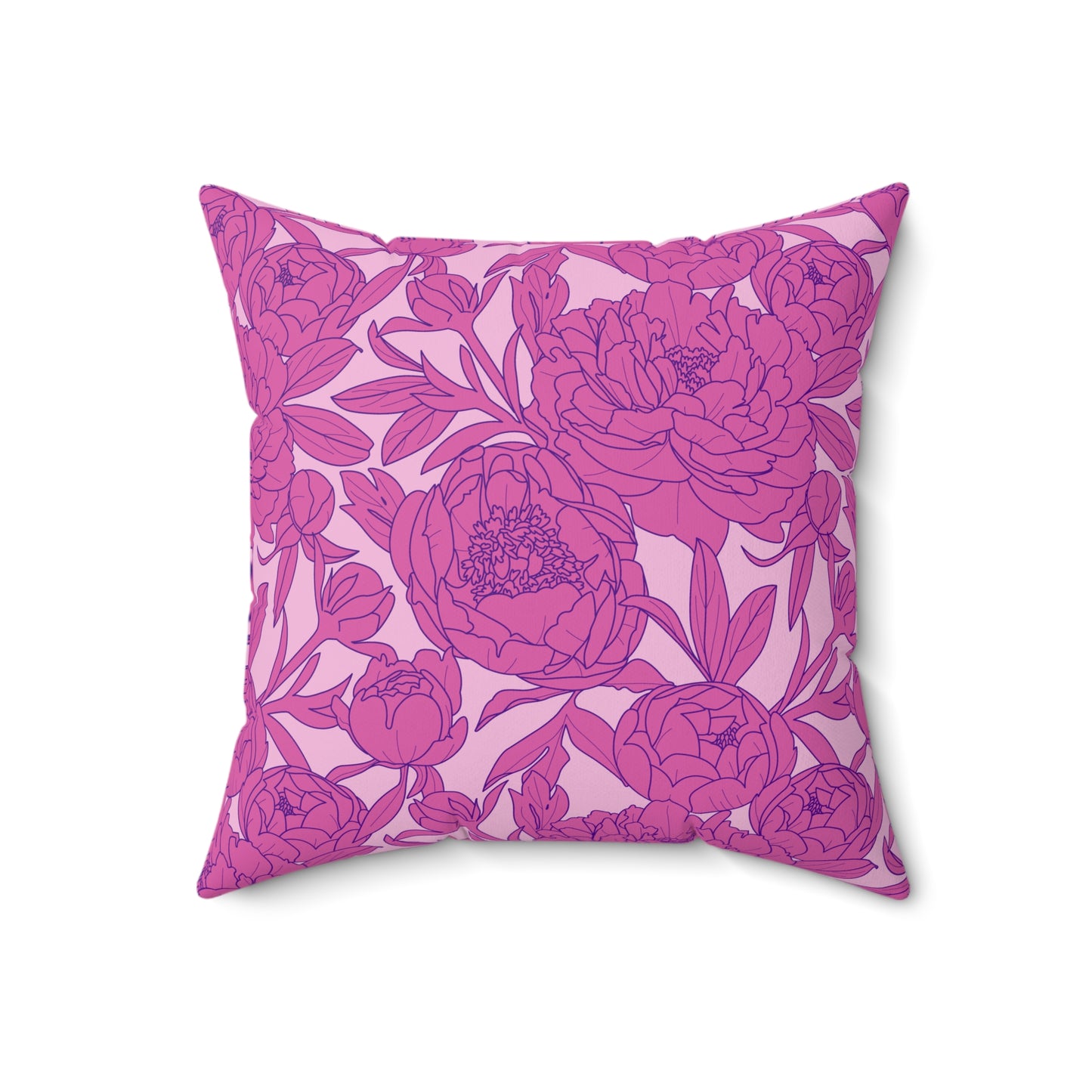 Blush Peony Garden Throw Pillow