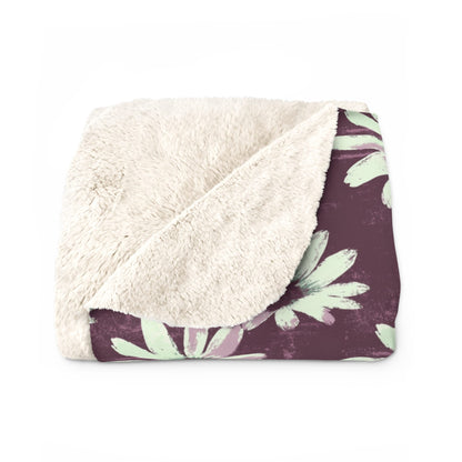 Purple Tide Petals Fleece Blanket