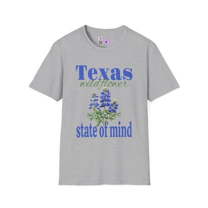Texas Wildflower State of Mind Adult T-shirt