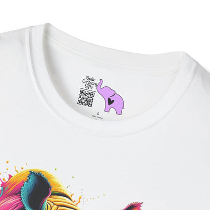 Colorful Rhino Adult T-shirt