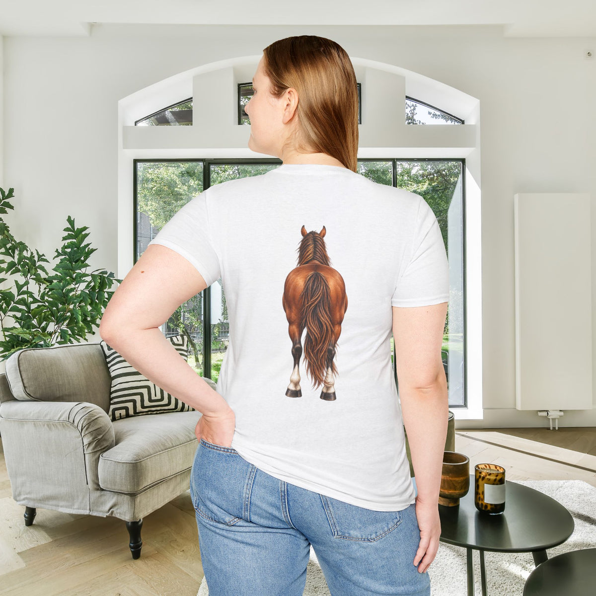 ""Front to Back Horse Lover Adult T-shirt