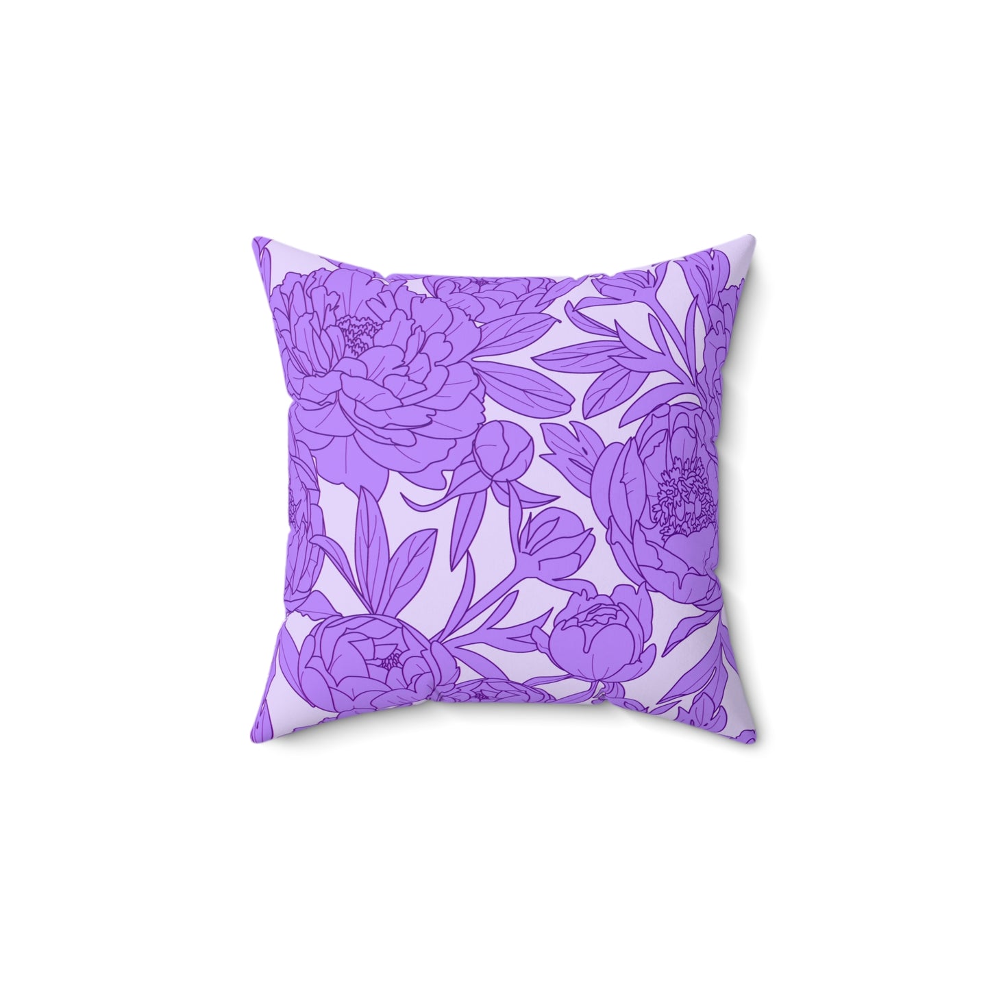 Lavender Peony Symphony Throw Pillow