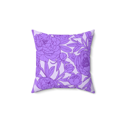 Lavender Peony Symphony Throw Pillow