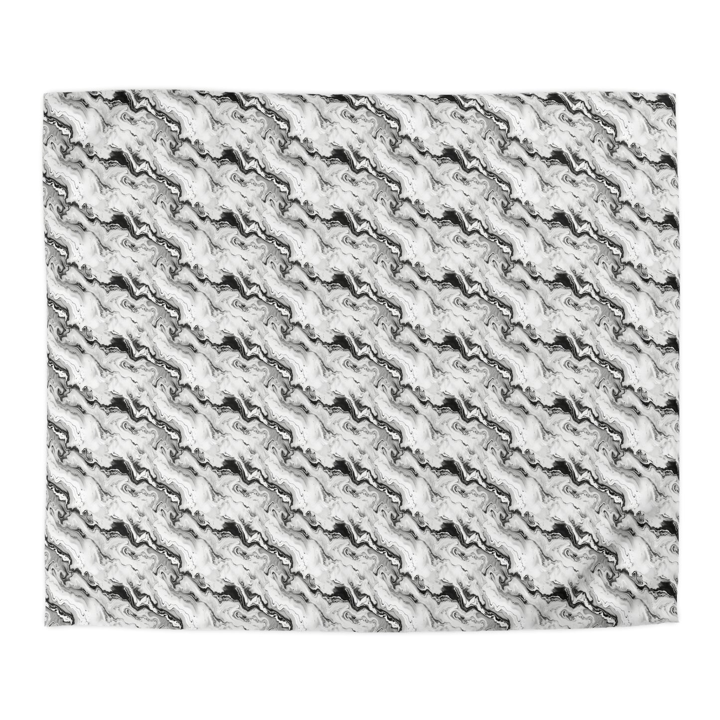 Frost Veil Marble Microfiber Duvet Cover