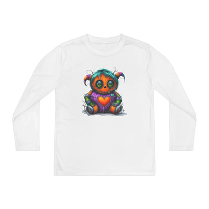 Patchwork Pumpkin Heart Youth Long Sleeve Tee