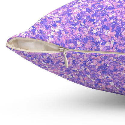 Lavender Crystal Throw Pillow