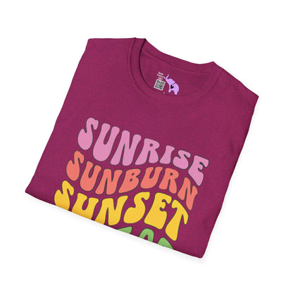 Sunrise Sunburn Sunset Repeat Adult T-shirt
