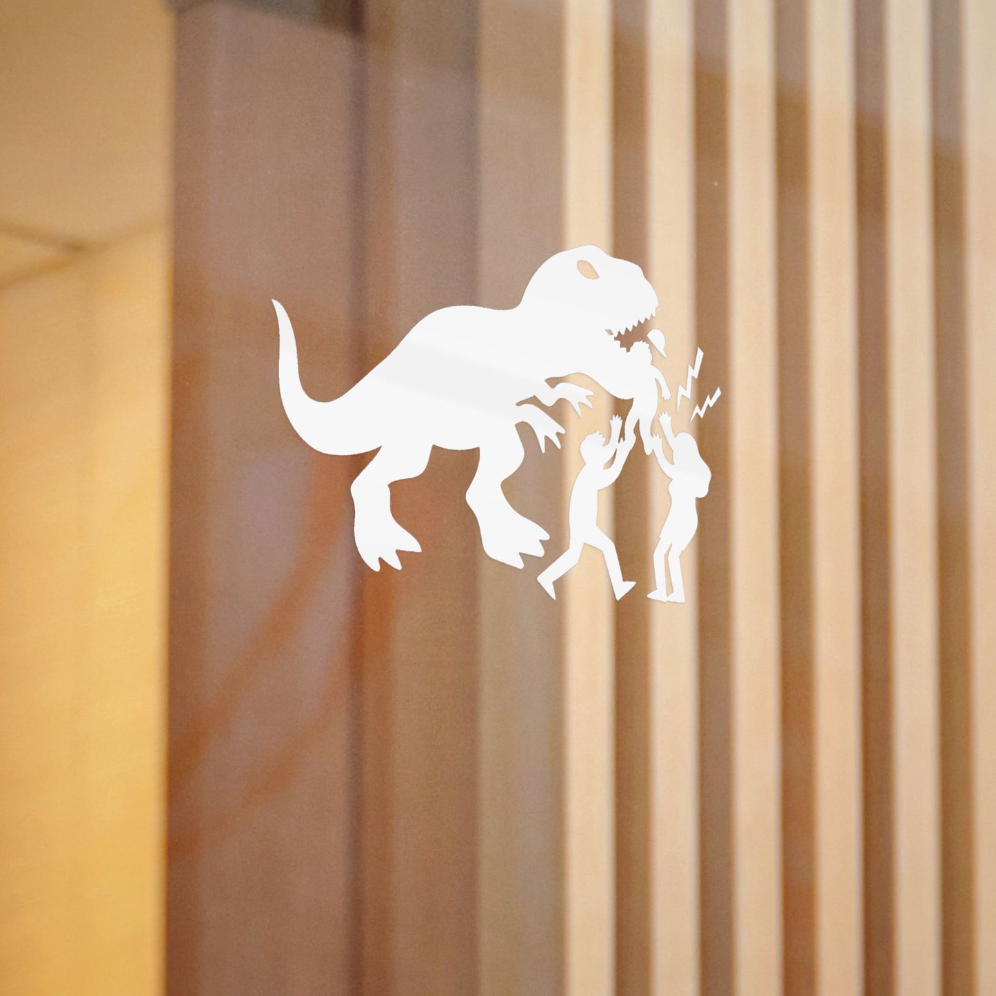 T-Rex Chases Family Decal