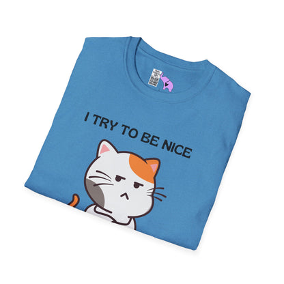 I Try To Be Nice But People Are Stupid Adult T-shirt