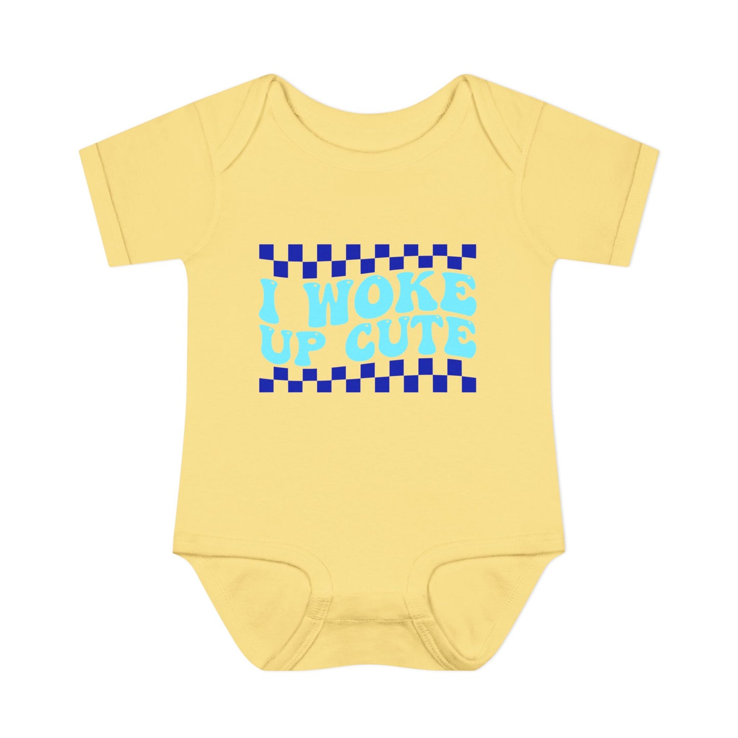 I Woke Up Cute Infant Baby Rib Bodysuit