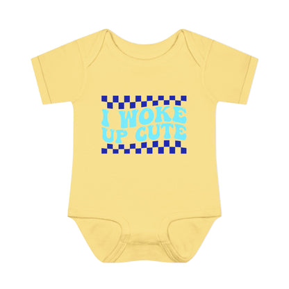 I Woke Up Cute Infant Baby Rib Bodysuit