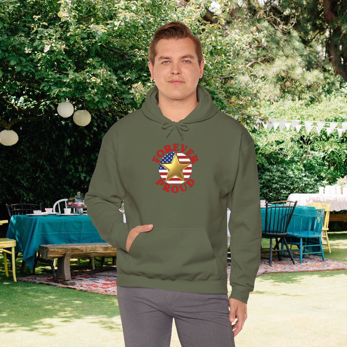 Gold Star Brother Heavy Blend™ Hooded Sweatshirt