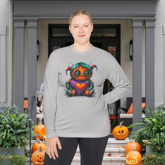 Patchwork Pumpkin Heart Adult Long Sleeve Tee