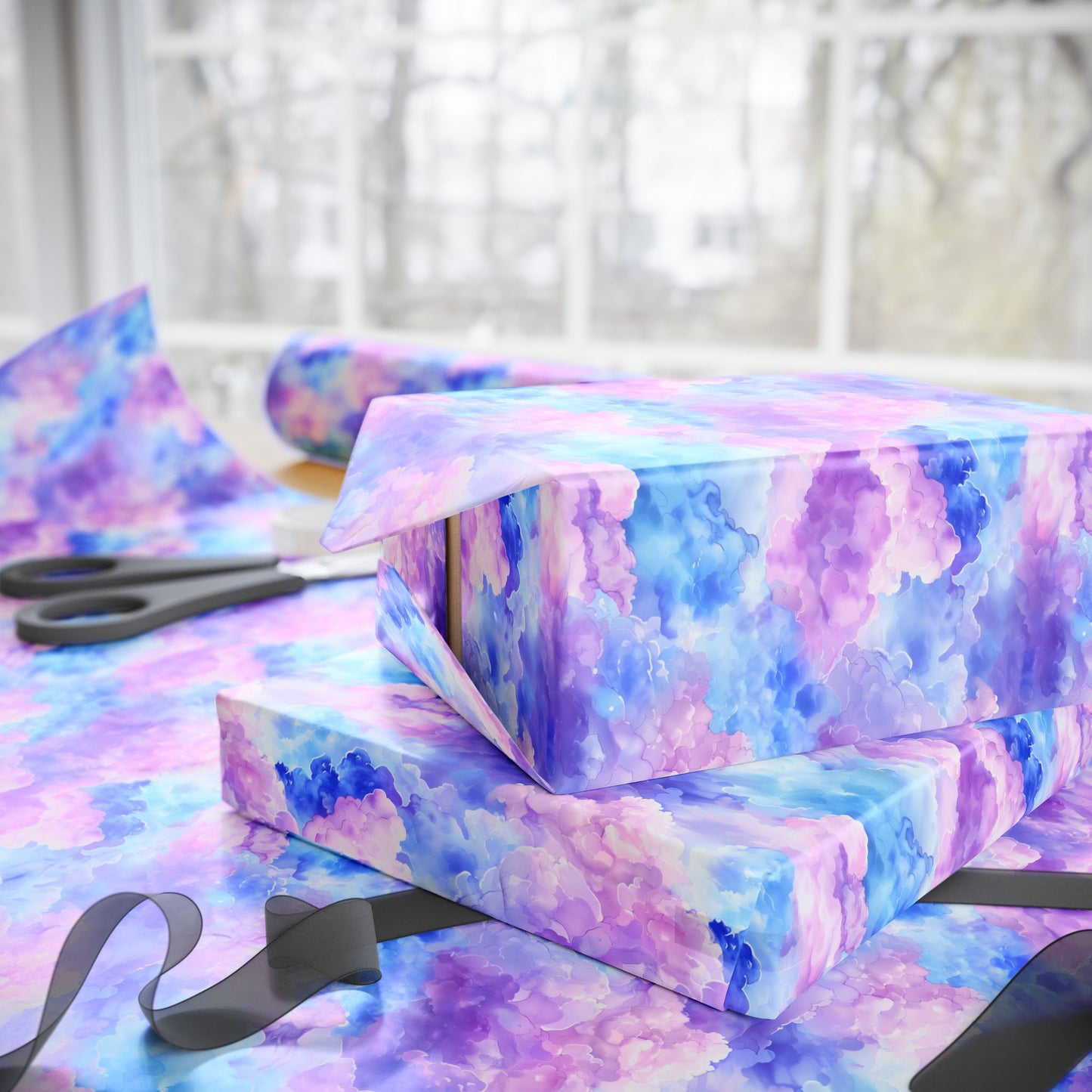 Pastel Clouds Wrapping Paper