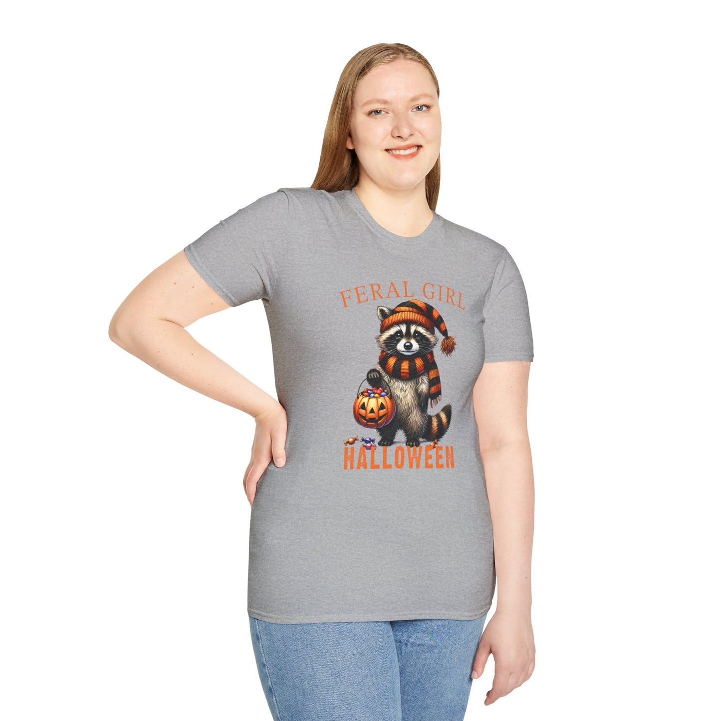 Feral Girl Halloween Racoon T-shirt