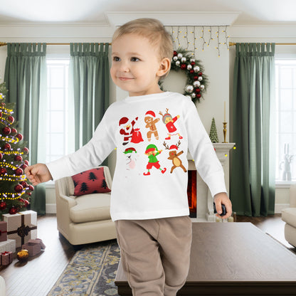 Dabbing Santa Crew Toddler Long Sleeve Tee