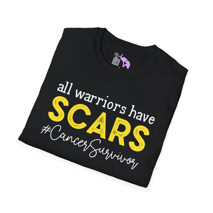 All Warriors Have Scars #CancerSurvivor Adult T-shirt