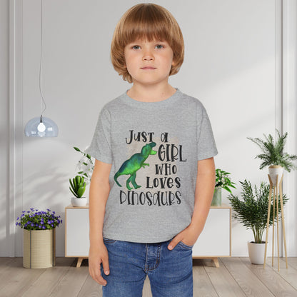 Just A Girl Who Loves Dinosaurs Heavy Cotton™ Toddler T-shirt