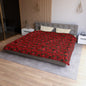 Copy of Winter Poinsettia Garden Microfiber Duvet Cover