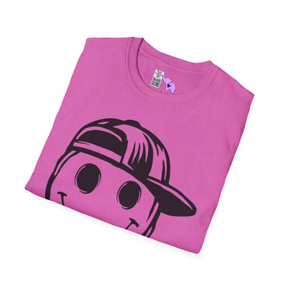 Melty Smiley Face w/Hat Adult T-shirt