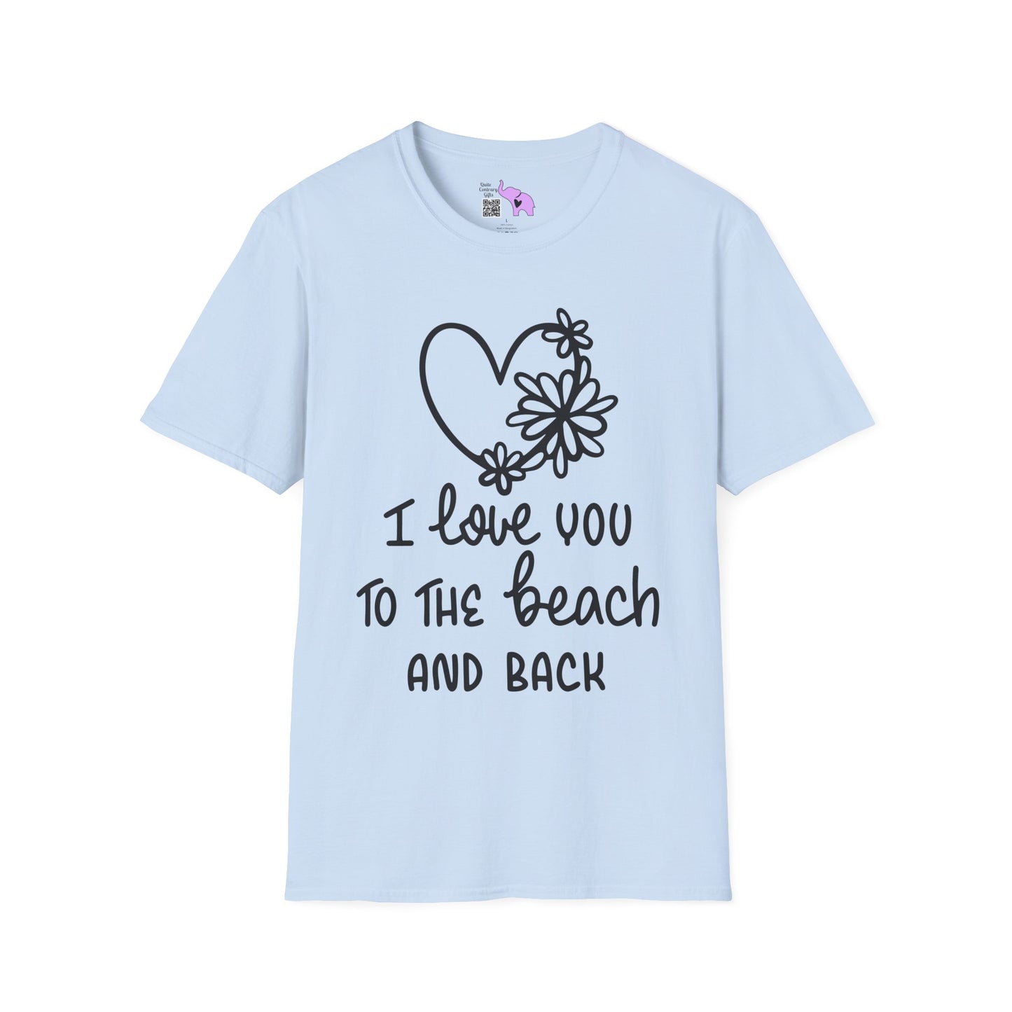 I Love You To The Beach Adult T-shirt