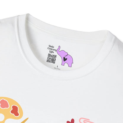 School Supplies Heart Adult T-shirt