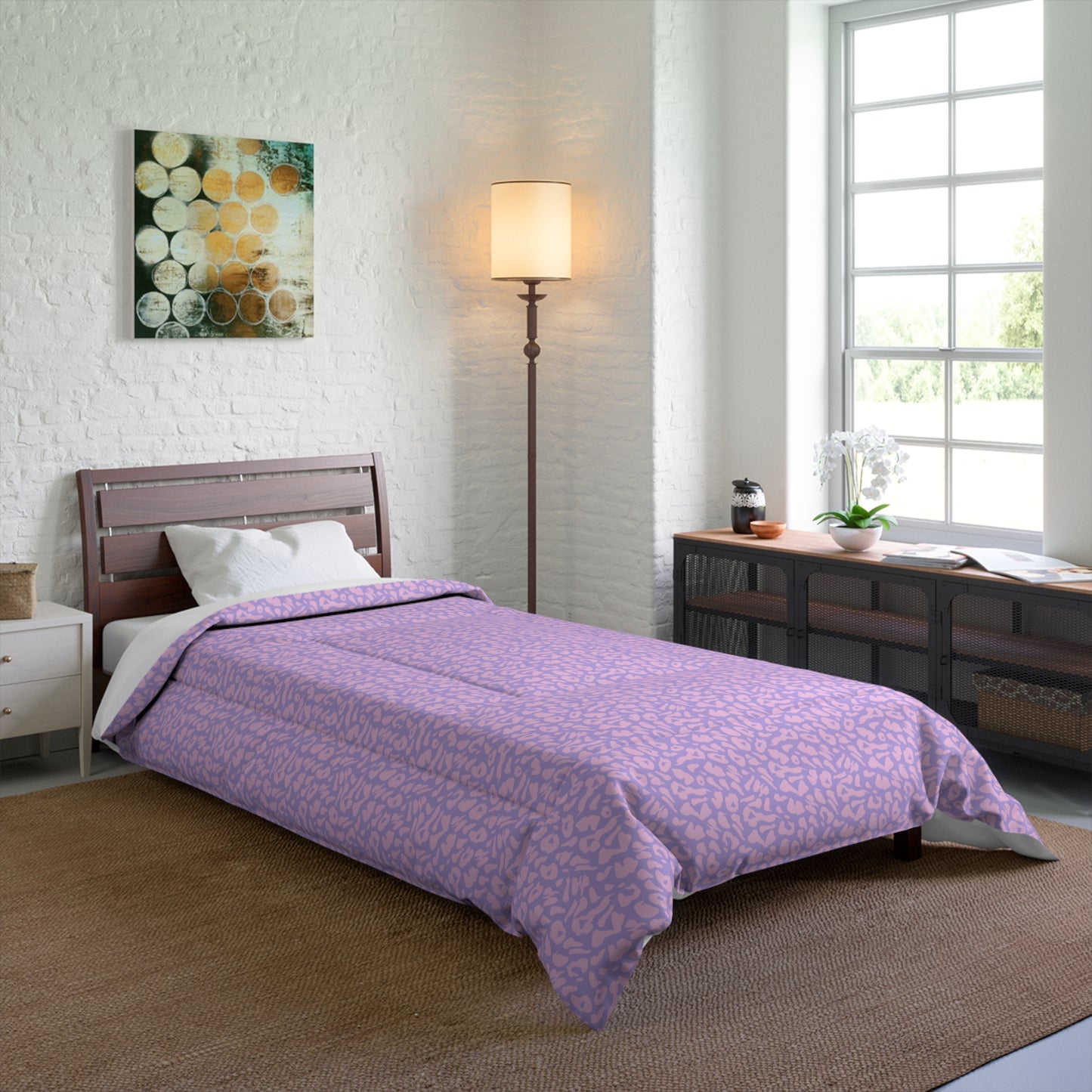 Cotton Candy Cheetah Print Comforter