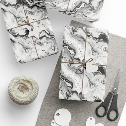 Frost Veil Marble Wrapping Paper