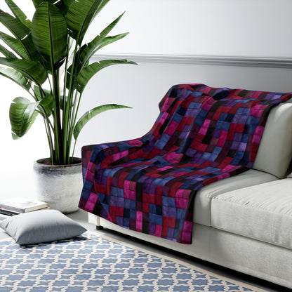 Velvet Mosaic Print Basic Bedding Set