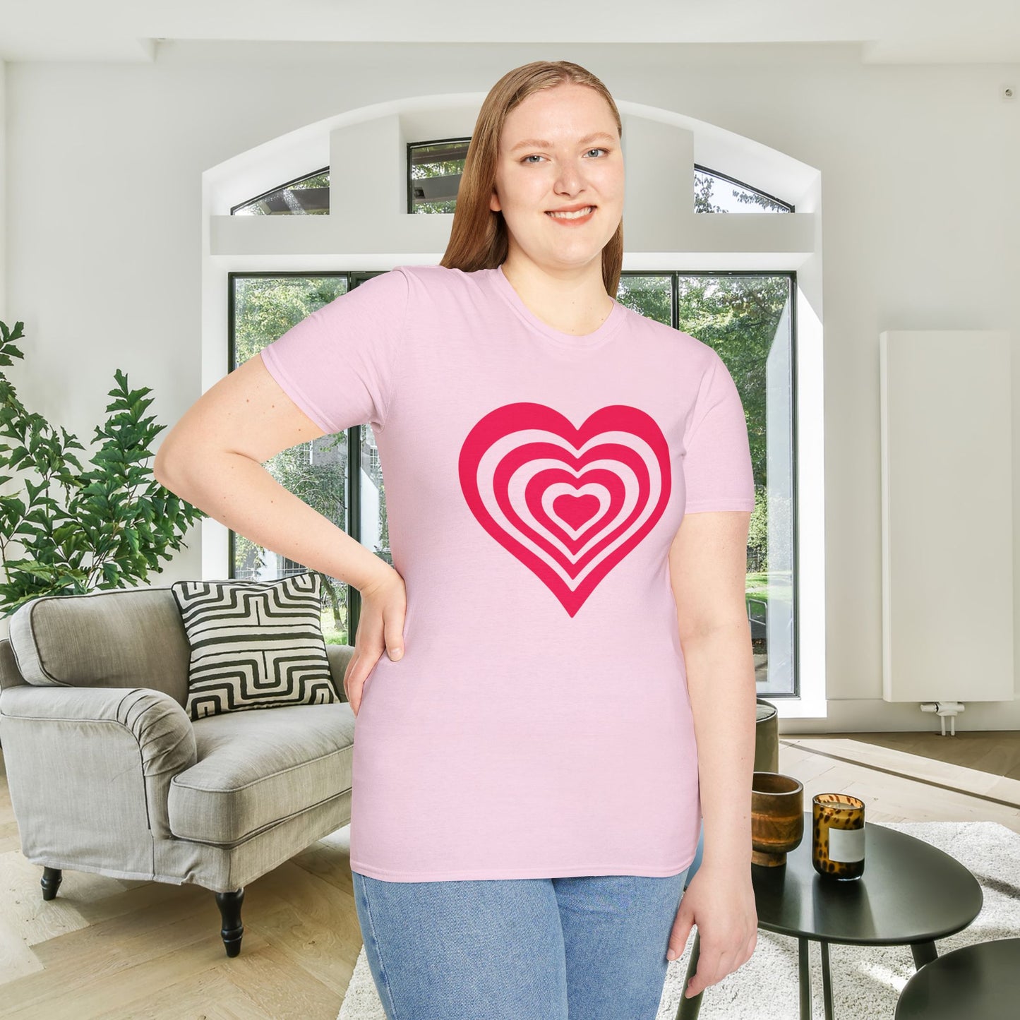 Layered Hearts Adult Unisex Tshirt