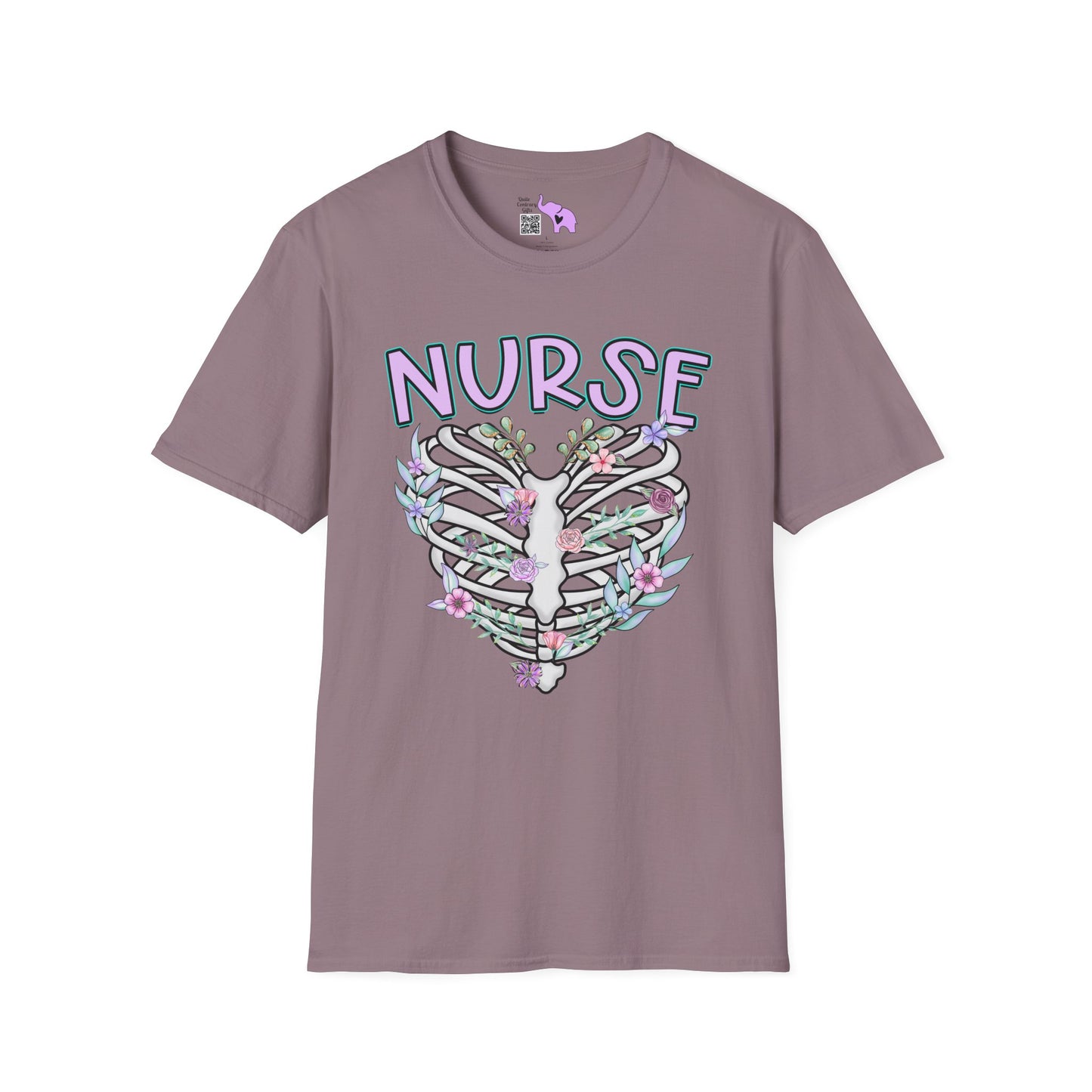 Nurse (Ribs & Flowers) Adult T-shirt
