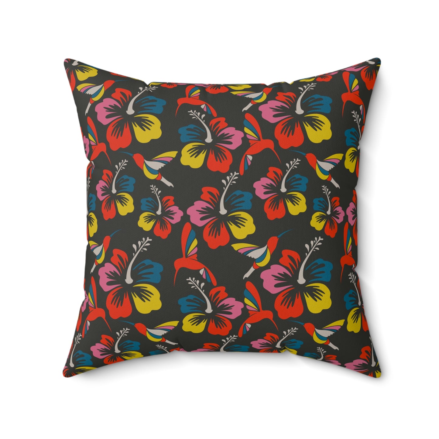 Humming Bloom Throw Pillow