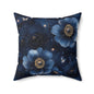 Midnight Sky Blossoms Throw Pillow