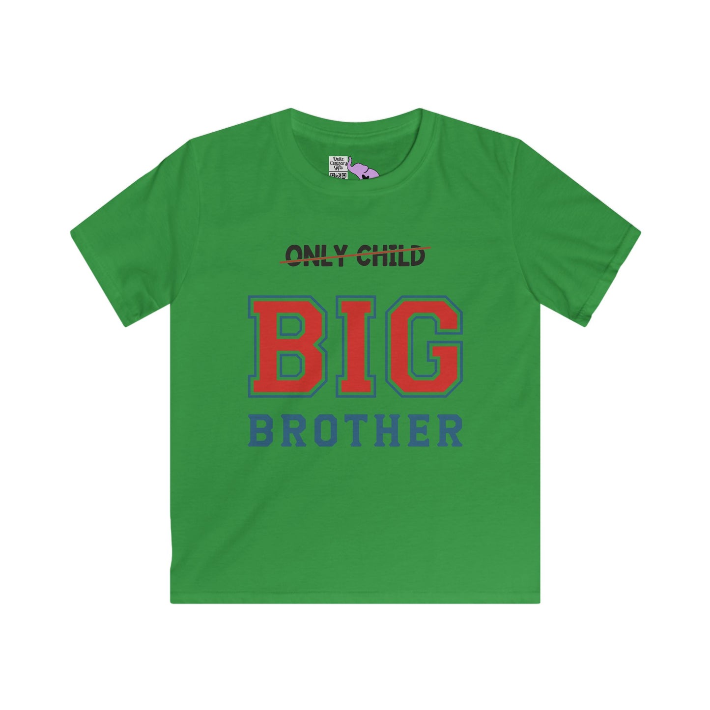 Promoted To Big Brother from Only Child Youth Softstyle Tee