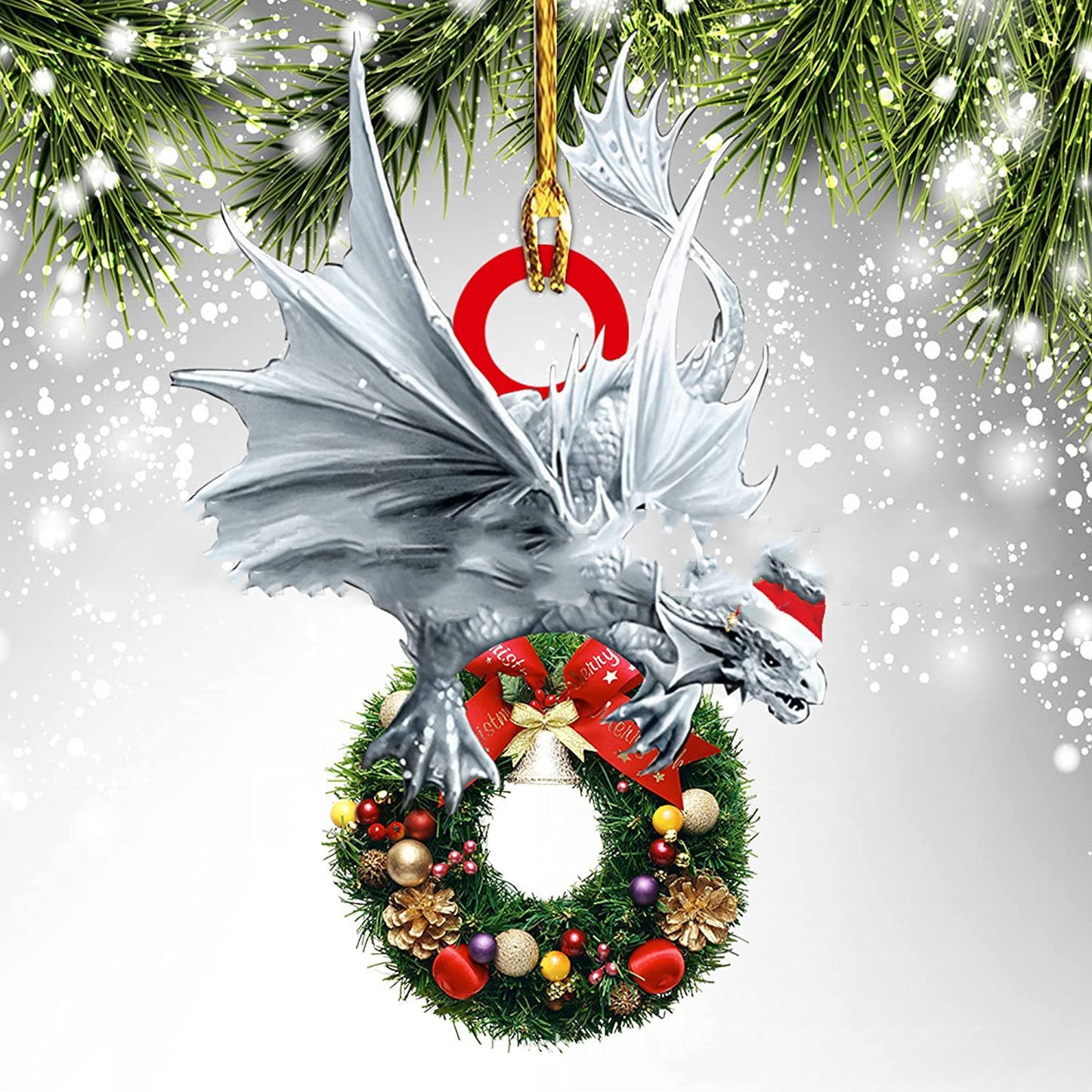 Christmas Dinosaur and Dragon Acrylic Ornaments