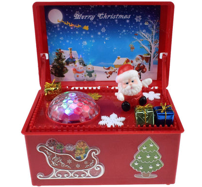 Electric Lid-Opening Christmas Musical Gift Box