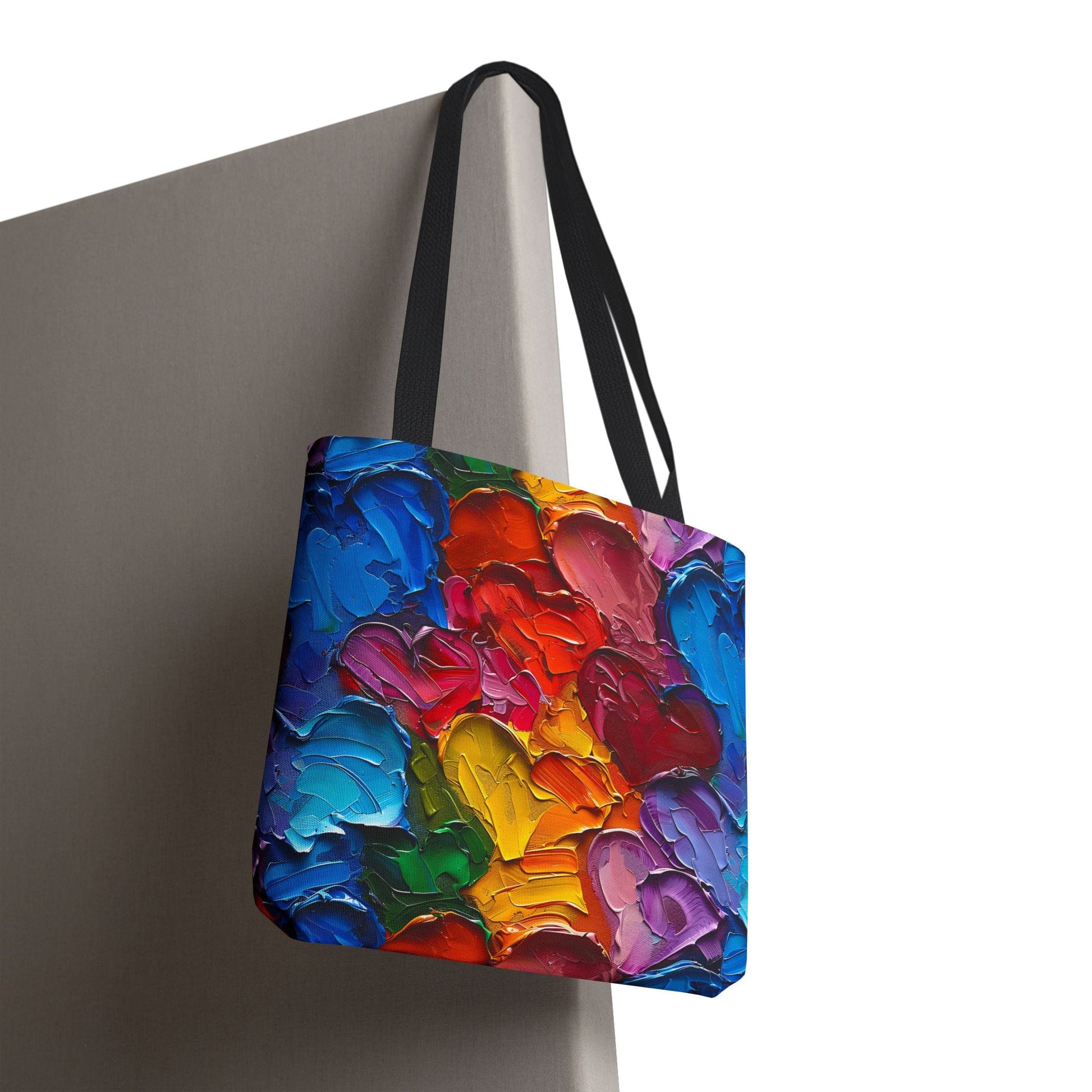 Palette Knife Hearts Canvas Tote Bag